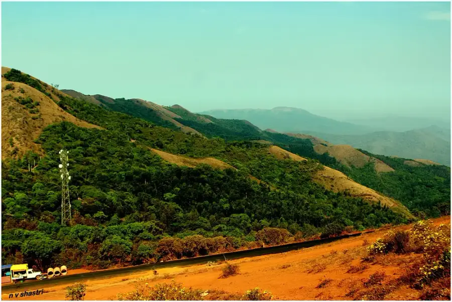 Green slopes of Mullayanagiri peak, Chikmagalur