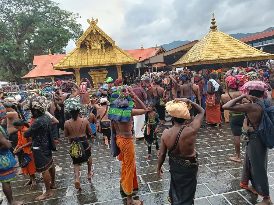 Sabarimala Ayyappa temple (Sannidhanam) in Kerala